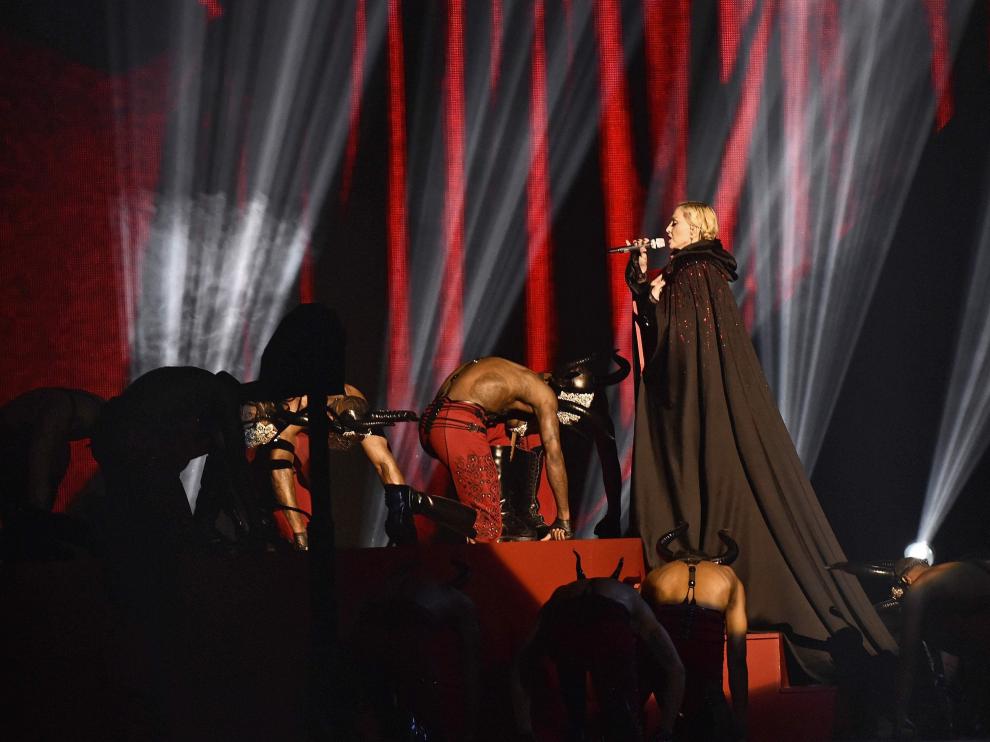 Madonna en la gala de los premios Brit en Londres