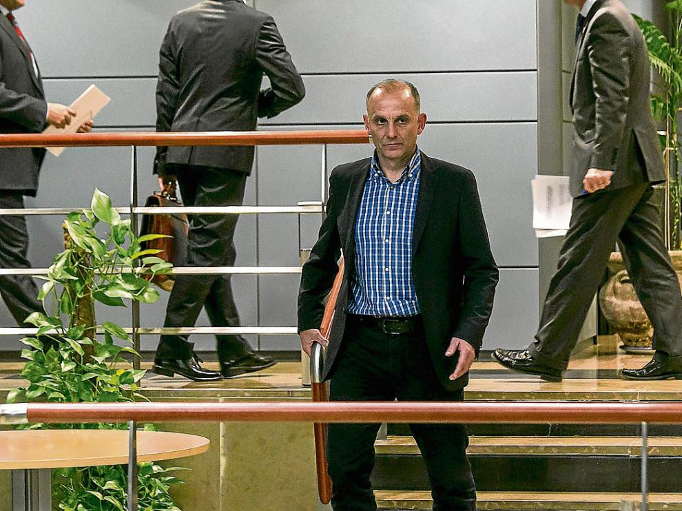 Martín González, director deportivo, en las oficinas del Real Zaragoza.
