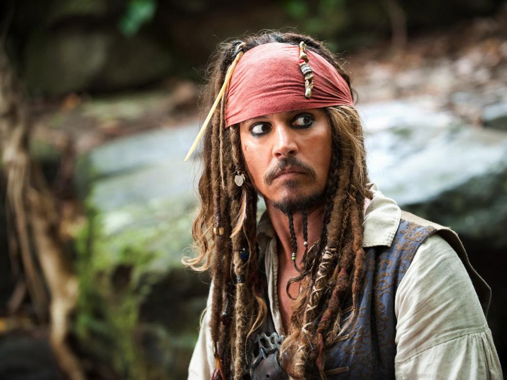 ?Johnny Depp caracterizado como Jack Sparrow