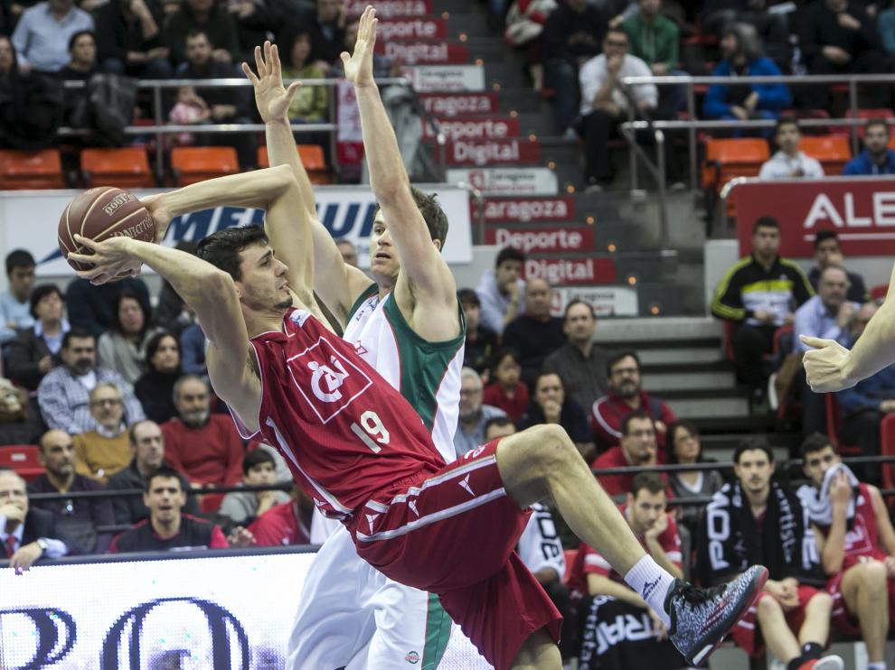 Pere Tomás, durante un partido de esta temporada
