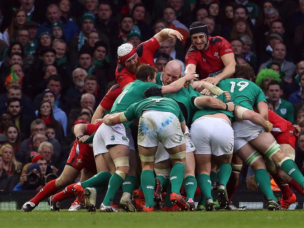 Partido de Gales contra Irlanda en el Torneo Seis Naciones de Rugby