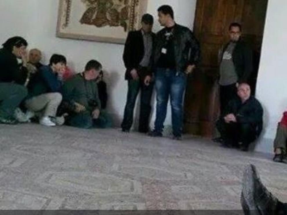 Foto del interior del museo tunecino difundida por Al Alrabiya