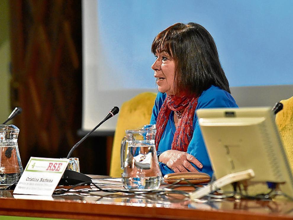 Cristina Narbona, en el congreso, ayer en Zaragoza.