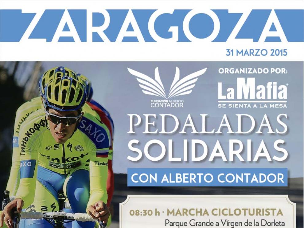 Cartel de la iniciativa 'Pedaladas solidarias', organizada por La Mafia.
