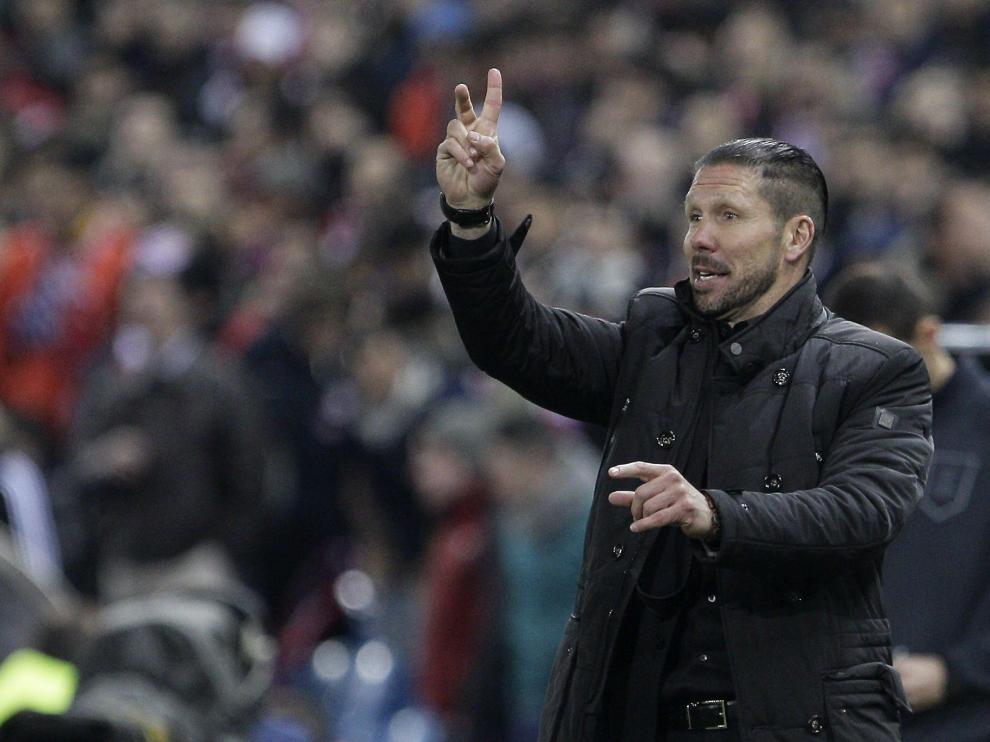 Simeone, durante el partido del pasado fin de semana