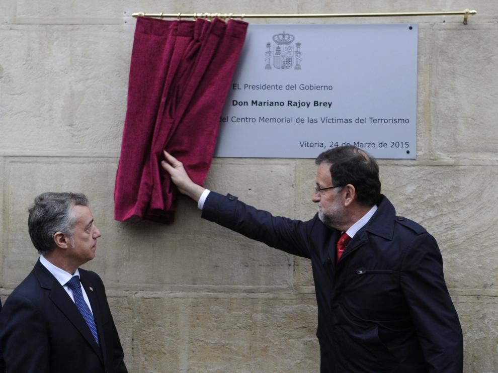 Mariano Rajoy en un acto en memoria de las víctimas del terrorismo en una imagen de archivo