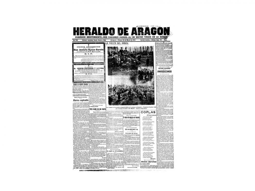 Portada de HERALDO el día 26 de marzo de 1915