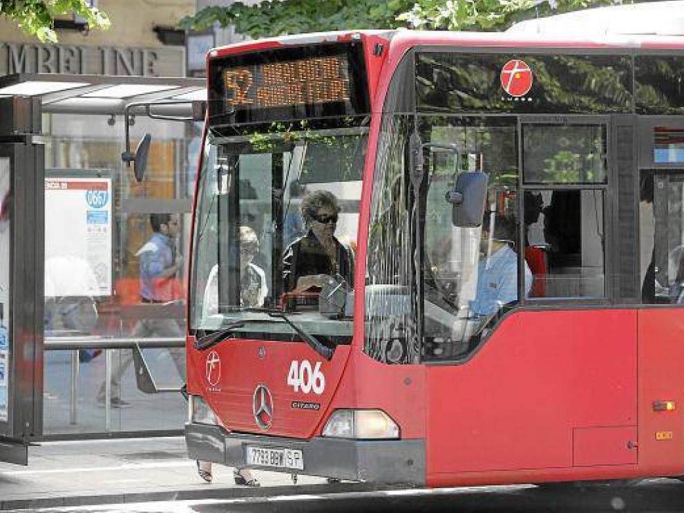 Un autobús urbano de Zaragoza