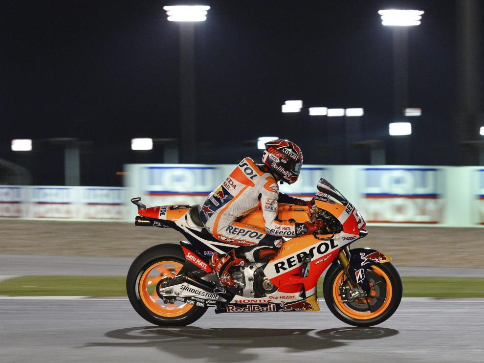 Márquez en los entrenamientos libres