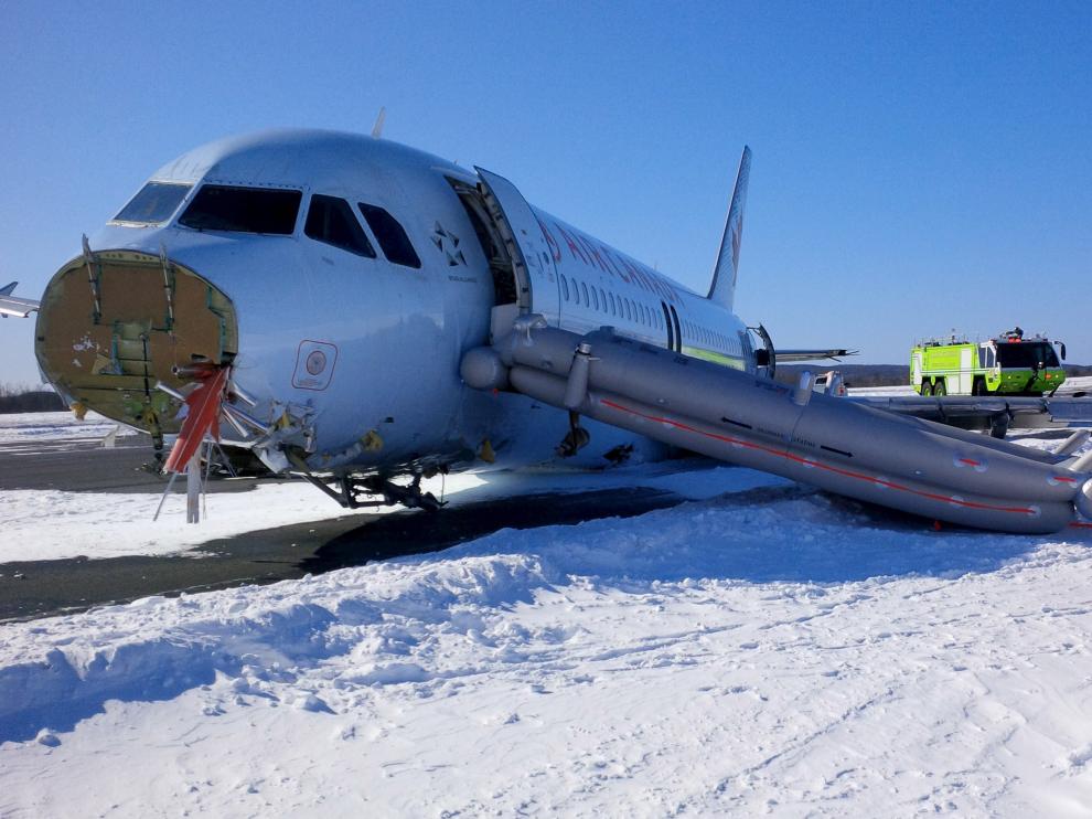 Airbus estrellado en Canadá