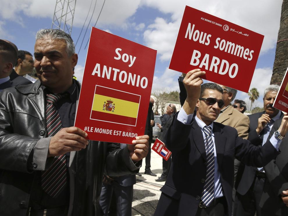 Manifestación en Túnez