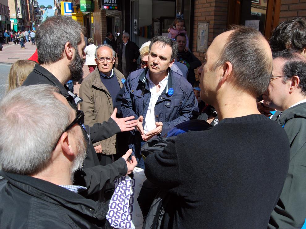 Xavier de Pedro, en una visita al barrio de las Delicias