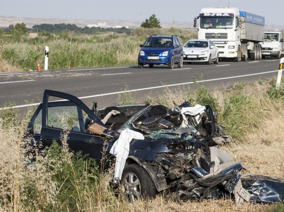 Accidente en Quinto de Ebro.
