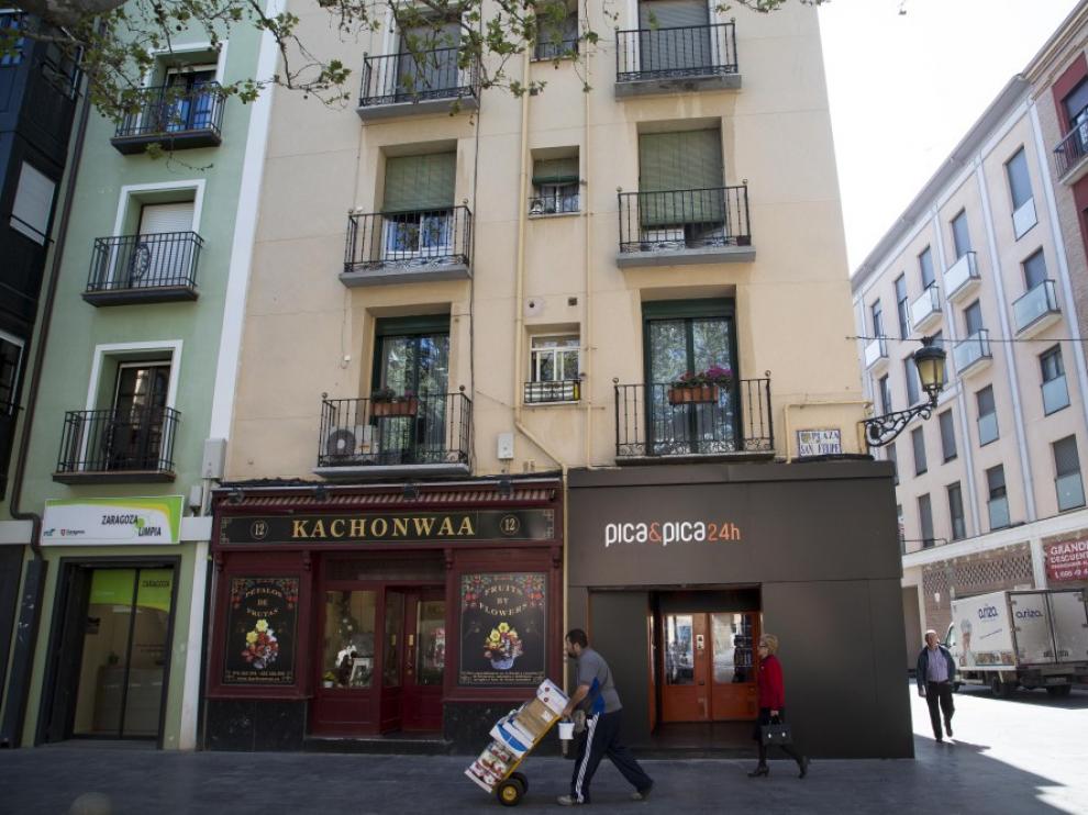 Local de 'vending' en la plaza de San Felipe
