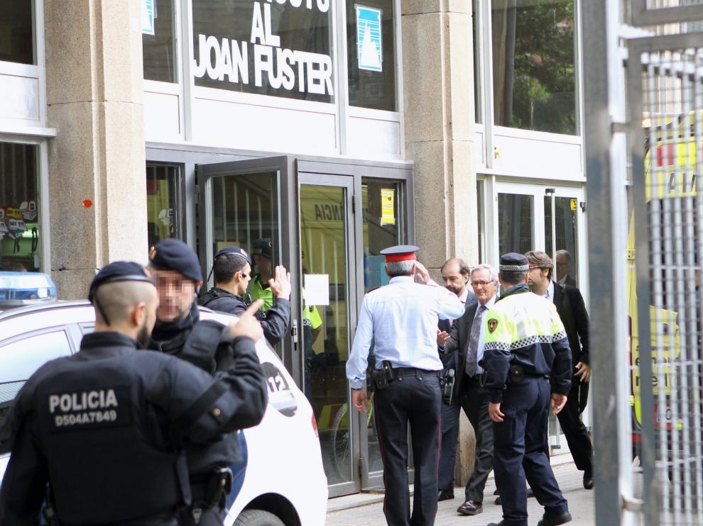 Imagen del instituto barcelonés poco después del terrible suceso