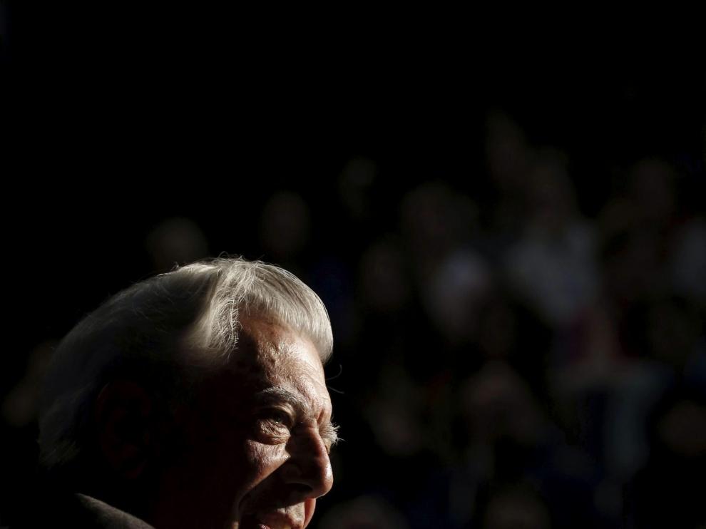 Mario Vargas Llosa durante su participación en el Foro Internacional del Español 2015.