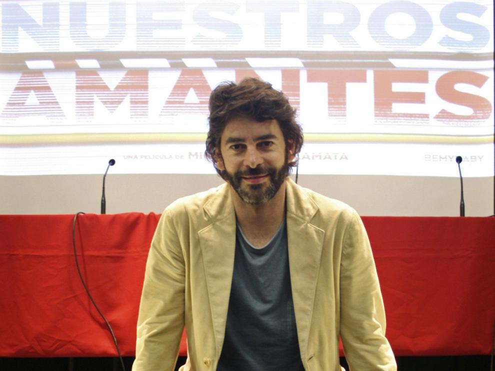 Eduardo Noriega durante la presentación de 'Nuestros amantes', del aragonés Miguel Ángel Lamata.