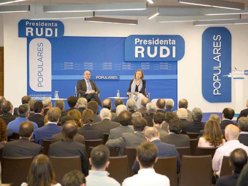 El ministro de Economía este miércoles en un foro con representantes de sectores económicos de Aragón