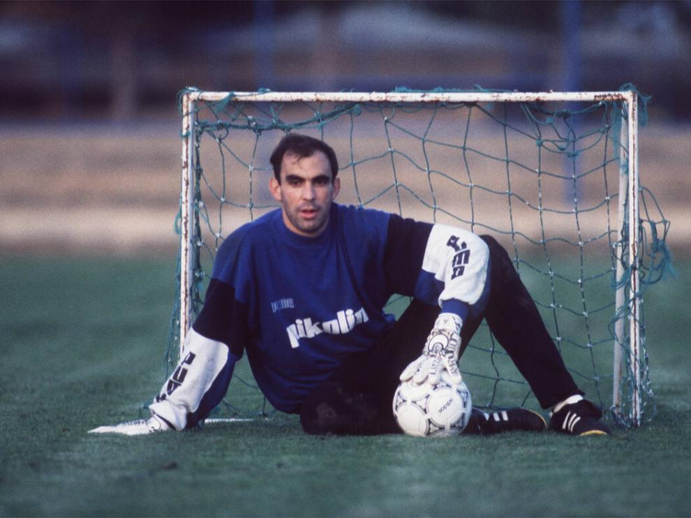 Cedrún, durante su época como jugador del Real Zaragoza