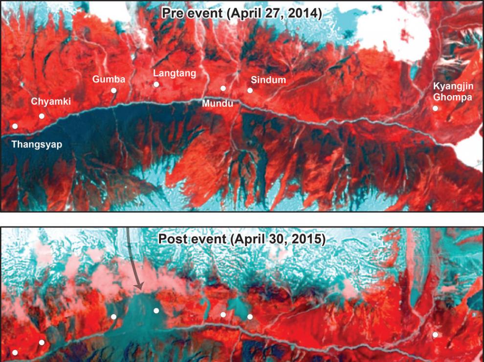 La magnitud del terremoto de Nepal vista desde el espacio