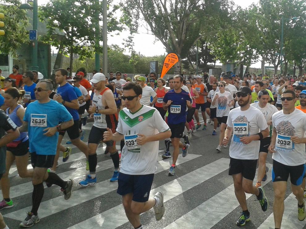 Una imagen de la pasada edición de la Media maratón 'Ibercaja-Ciudad de Zaragoza'