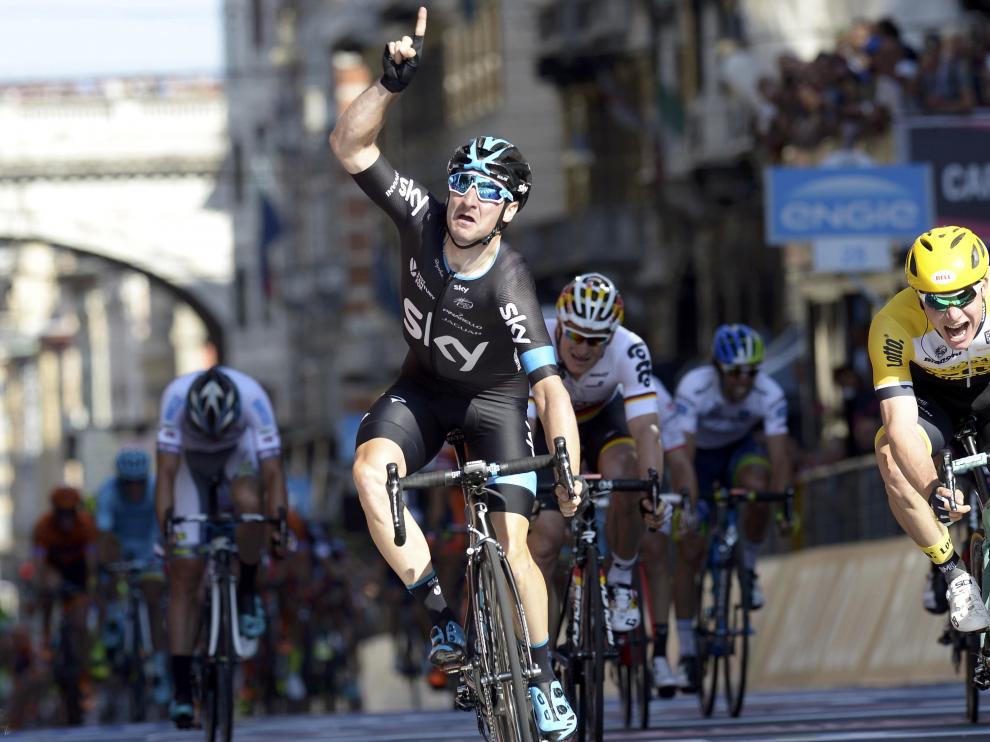 Viviani celebra la victoria