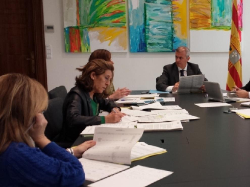 Imagen de archivo de una reunión de la Junta Distribuidora de Herencias de la Comunidad Autónoma de Aragón