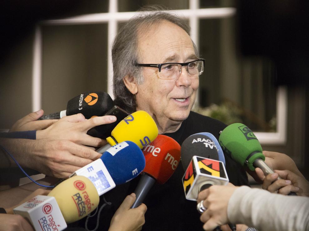Serrat explica los motivos de la cancelación del concierto en Zaragoza.