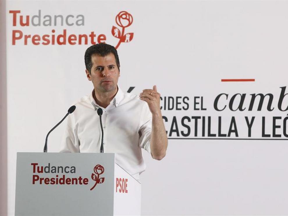 El líder del PSCyL , Luis Tudanca