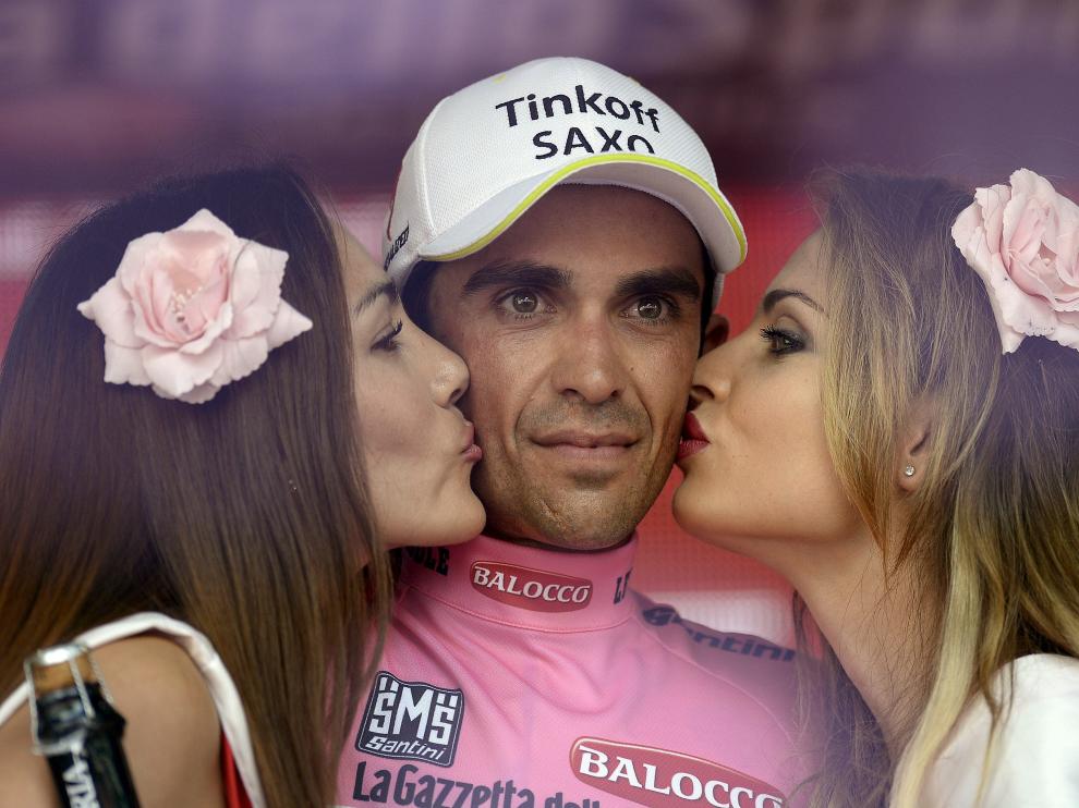 Alberto Contador tras la etapa.