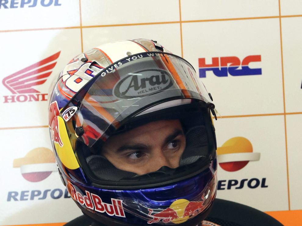 El piloto español Dani Pedrosa en el circuito de Le Mans.