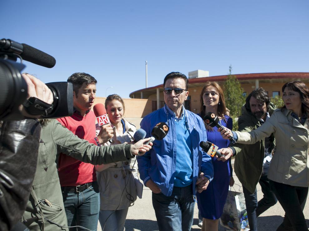 Ortega Cano a su salida de prisión.