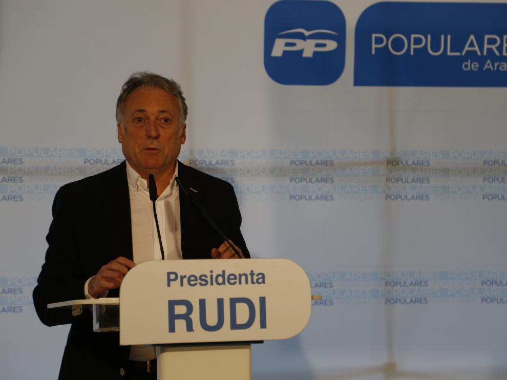 Octavio López, en la sede del PP de Zaragoza
