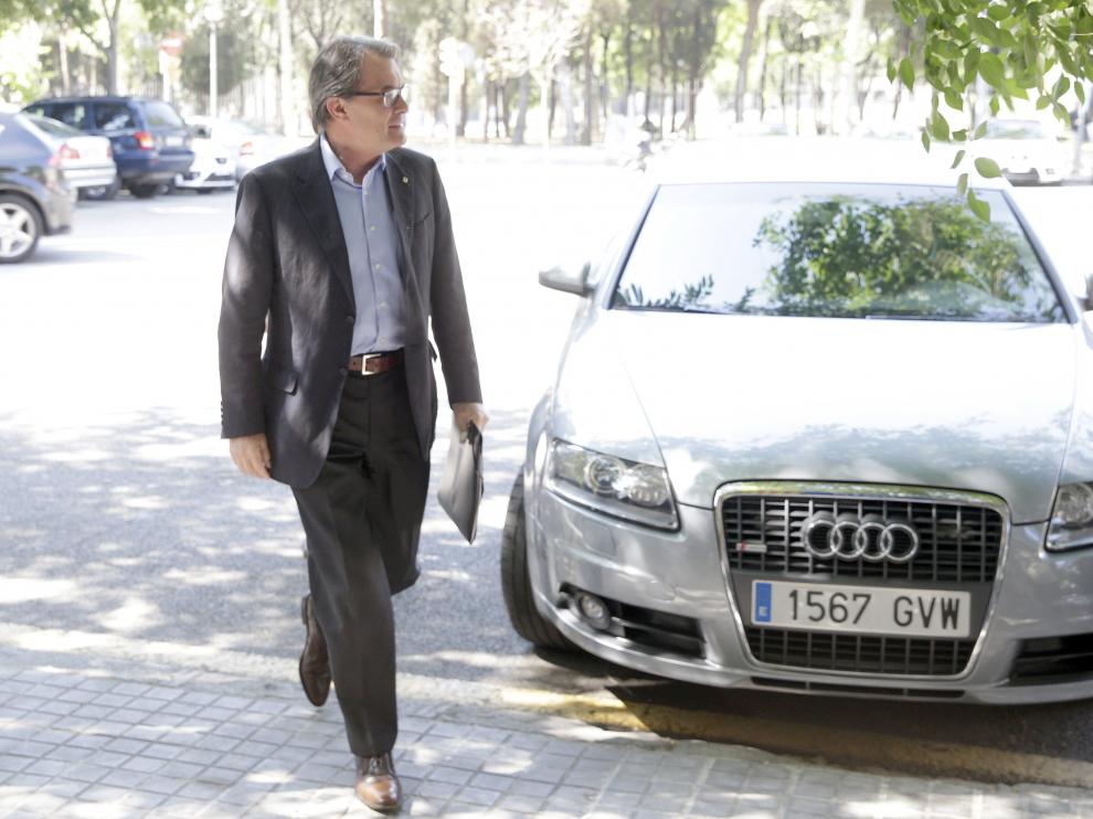 Mas a su llegada a la reunión de la Comisión Ejecutiva Nacional de la federación nacionalista