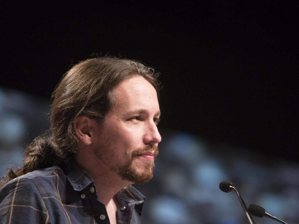 Iglesias, en un acto de campaña en la Multiusos