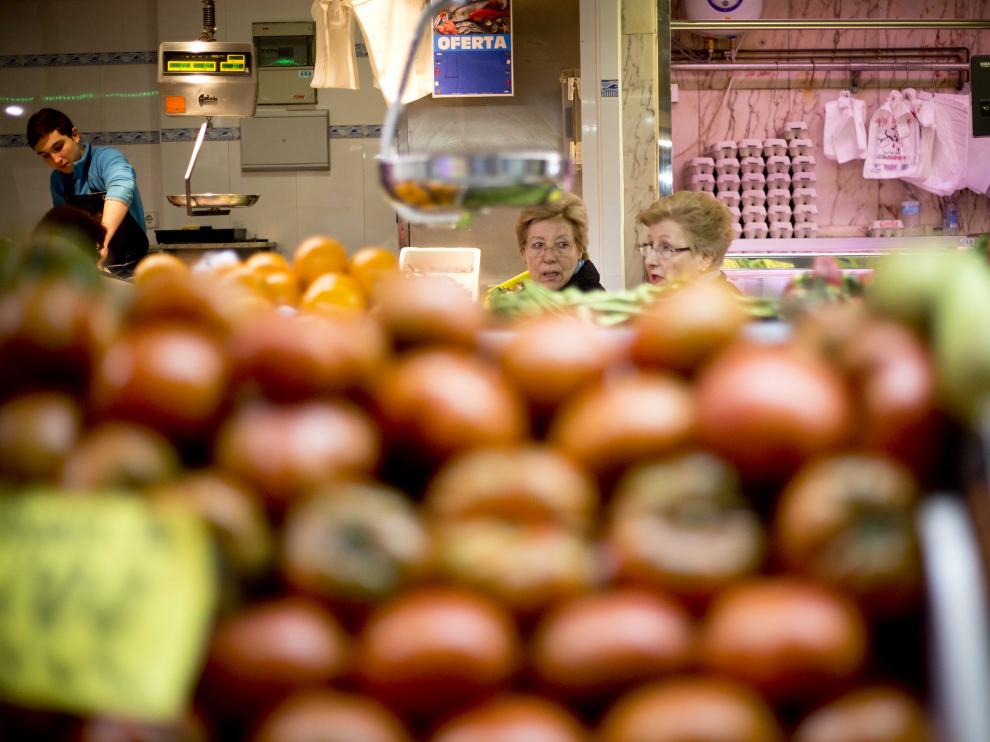 Mercado, Compras, Frutería, Frutas, Tomate