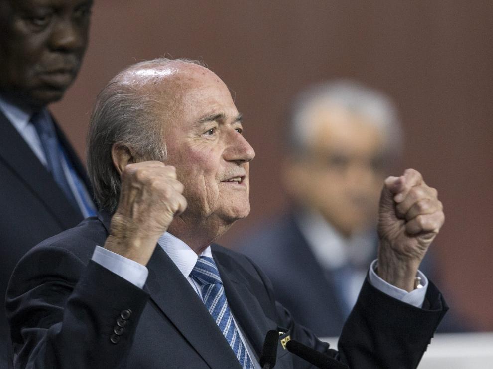 El presidente de la Federación Internacional de Fútbol (FIFA), Joseph Blatter.