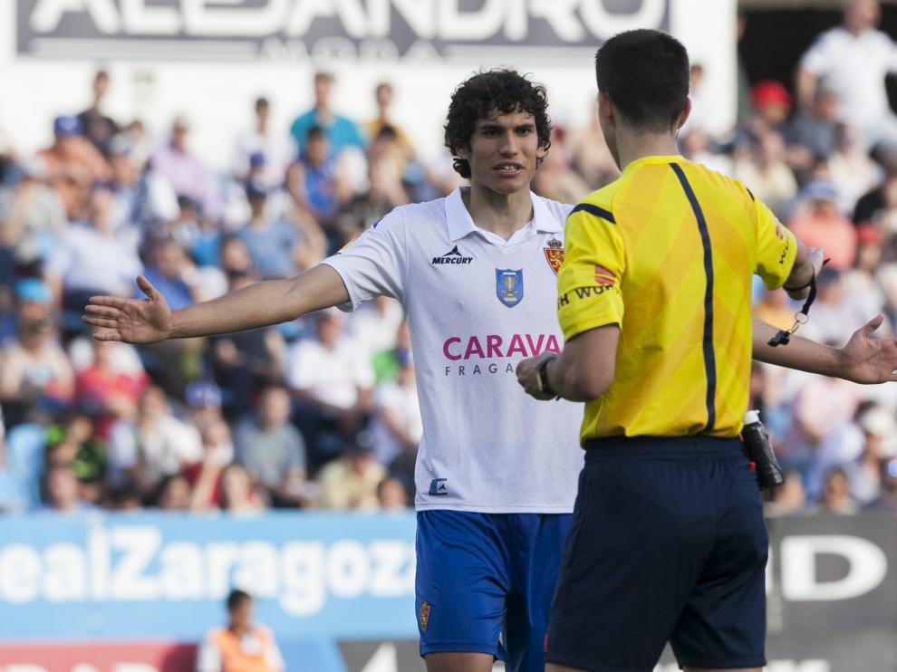 Vallejo, durante el partido contra el Albacete