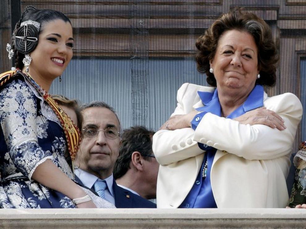 Rita Barberá durante unas Fallas.