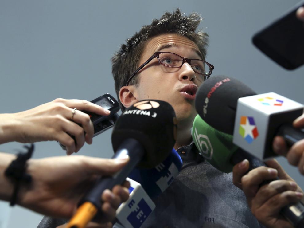Iñigo Errejón durante la presentación del libro del ecuatoriano René Ramírez