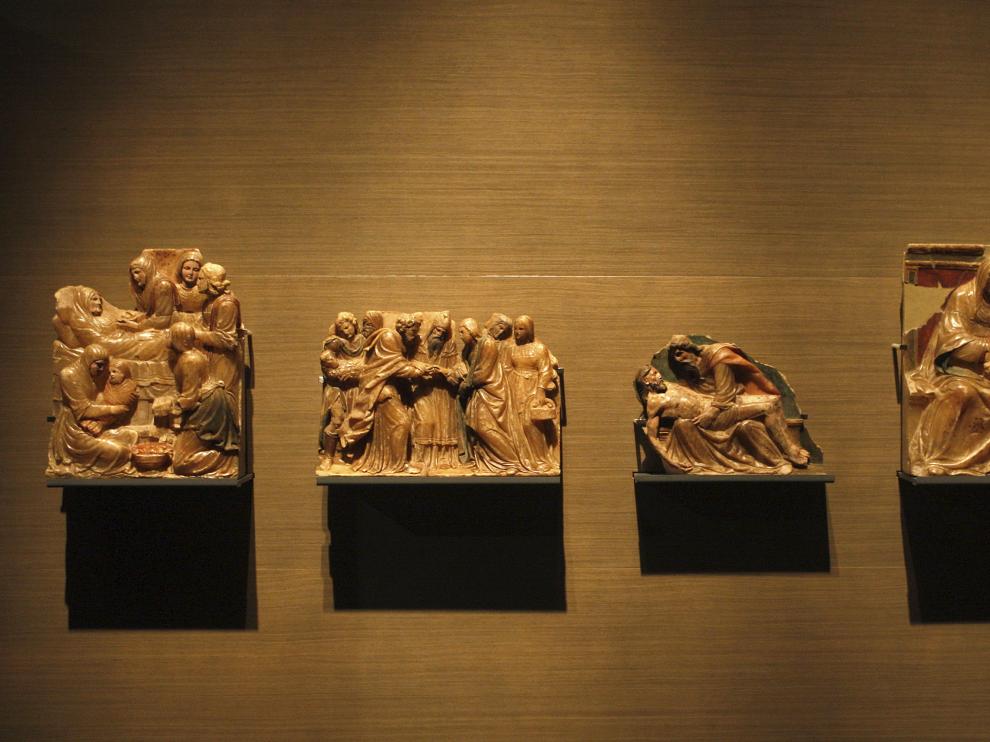 Algunas de las piezas que deberán de ser devueltas a Villanueva de Sijena.