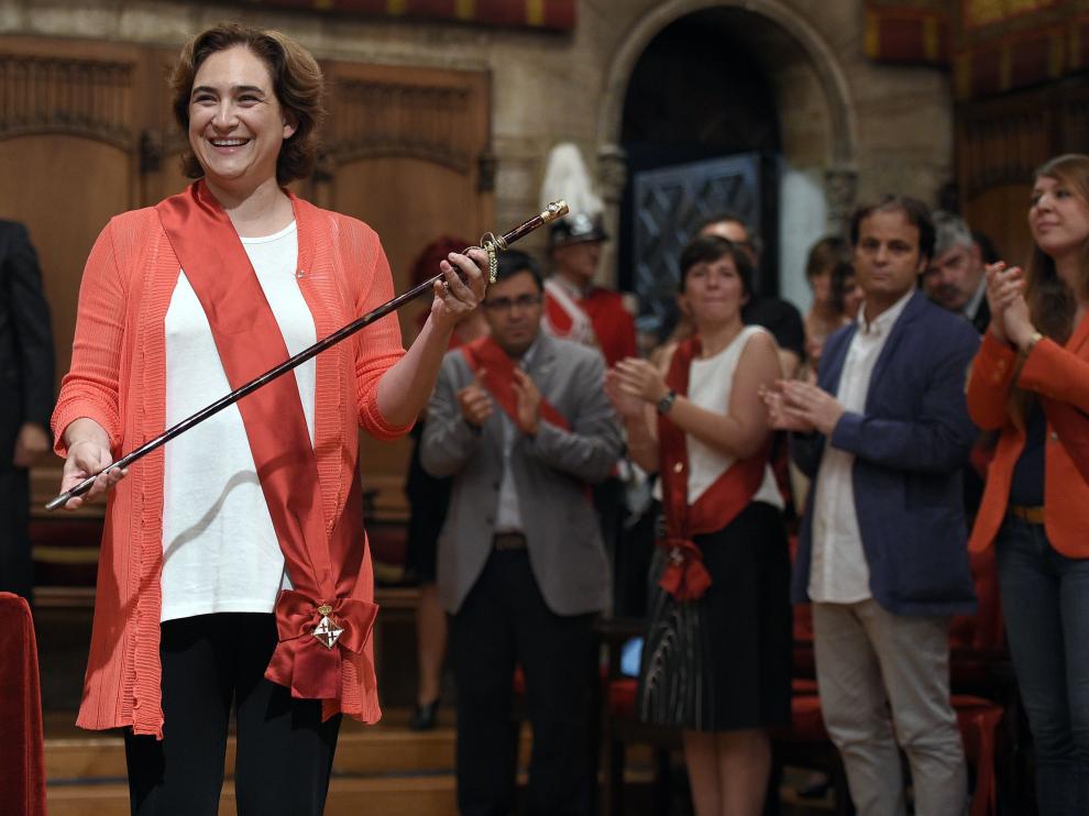 Ada Colau, en su investidura como alcaldesa de Barcelona
