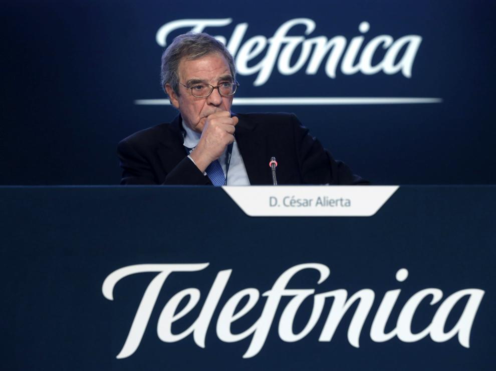 El presidente de Telefónica, César Alierta.