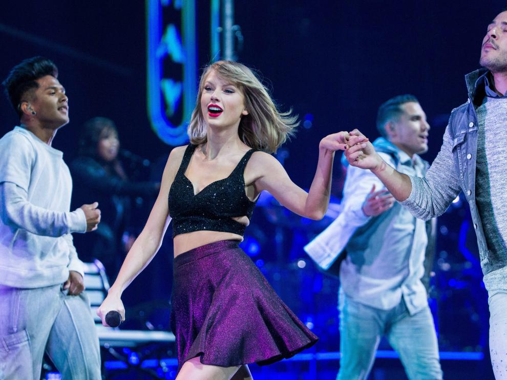 La cantante Taylor Swift durante un concierto en Alemania.