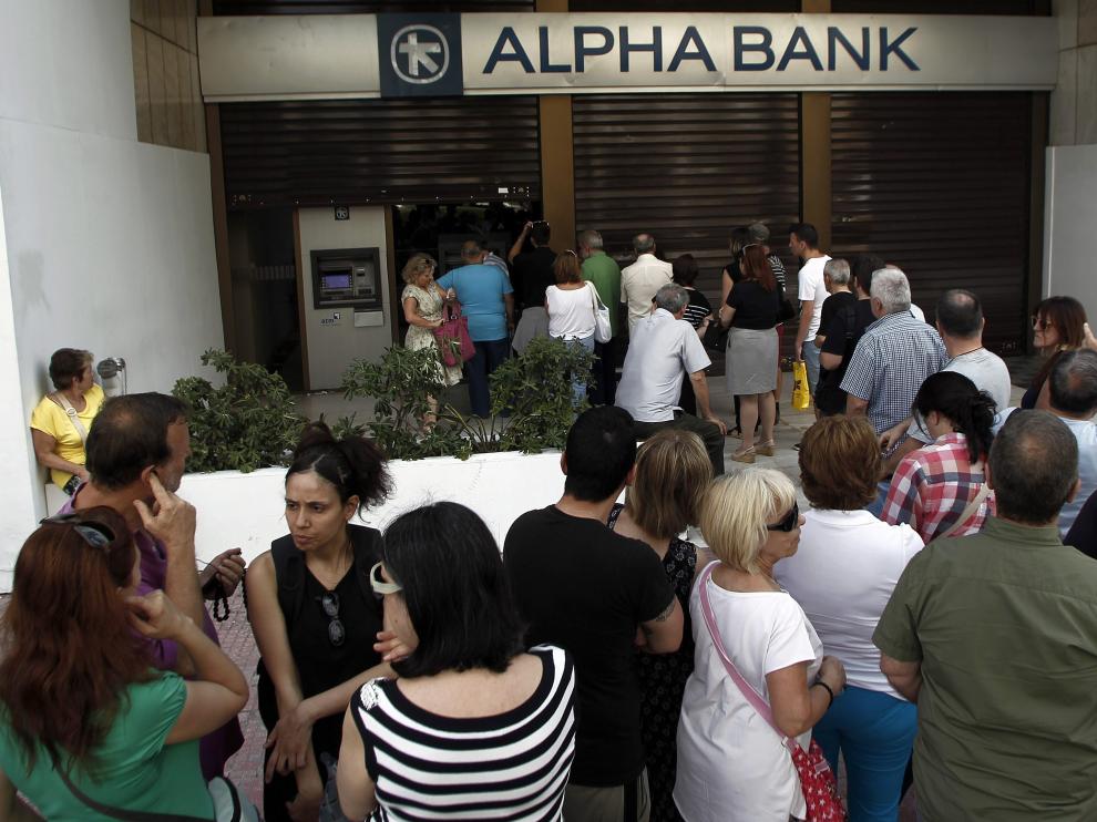 Una sucursal del Alpha Bank en Atenas