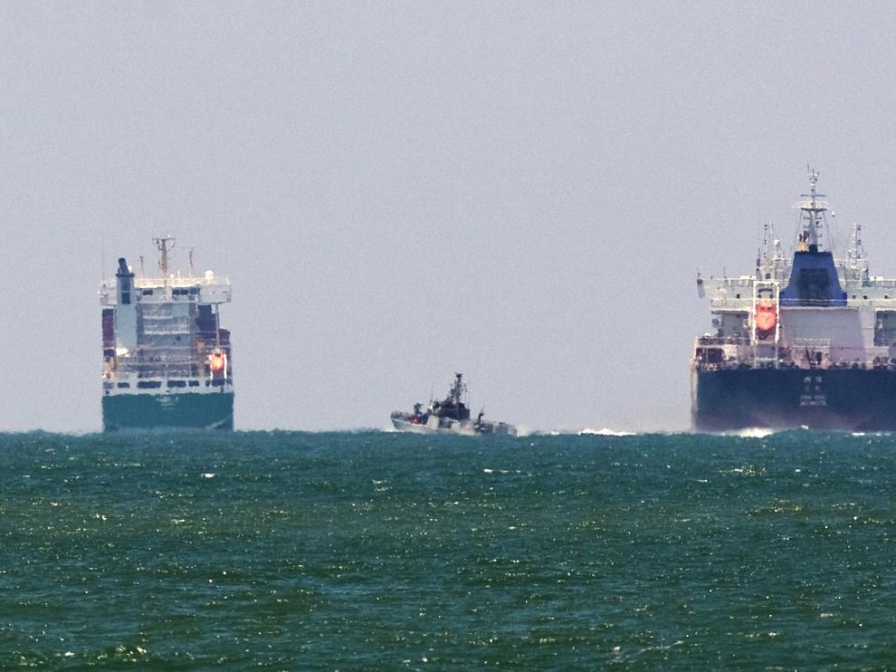 Un buque de guerra israelí en el mar Mediterráneo, cerca del puerto de Ashdod.