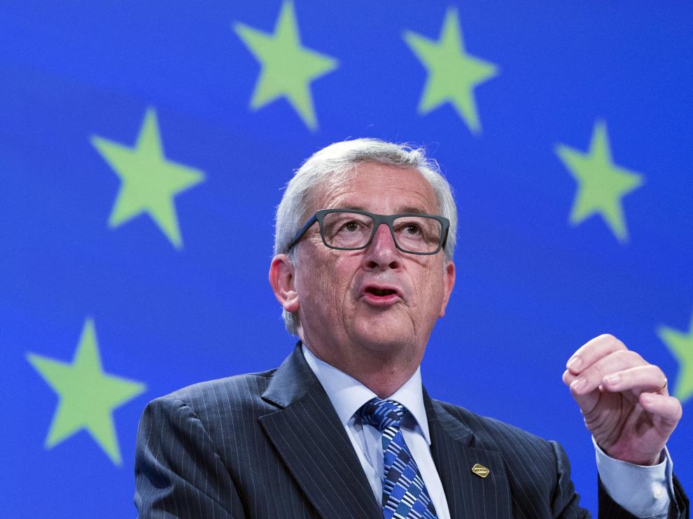 Juncker, en su comparecencia de este lunes.