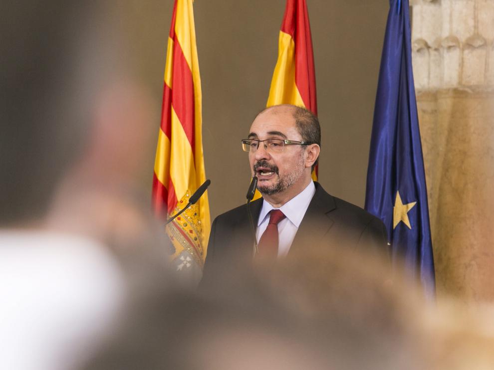 Lambán, en las Cortes de Aragón