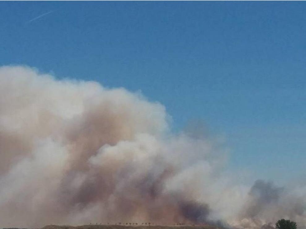 Incendio en Lupiñén.