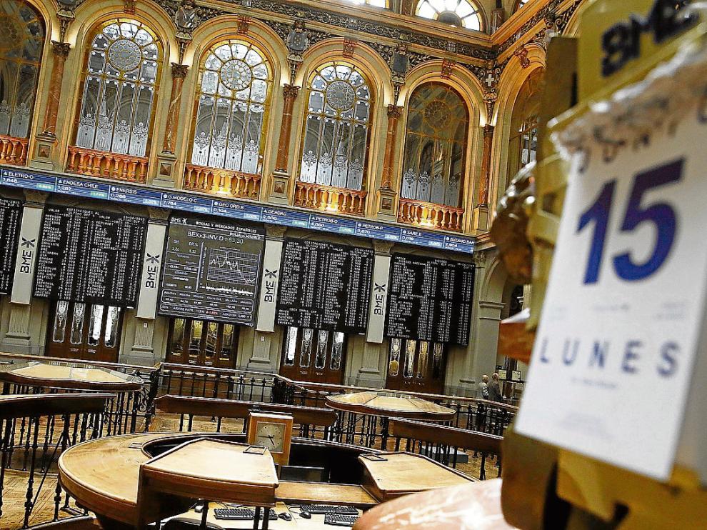 Imagen de la Bolsa de Madrid, ayer.